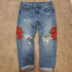 Levi’s 501 Rose Embroidered